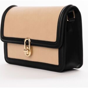 Anthropology Jules Kae Tan and Black Crossbody Bag